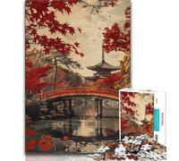 Puzzles de Temple de Style Japonais pour Adolescents 1000 pièces, Jouets éducatifs et éducatifs, Jeux familiaux, Cadeaux d'anniversaire et Cadeaux Uniques (75x50cm)