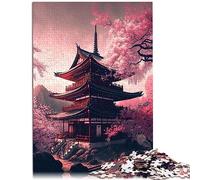 Puzzles de Temple Japonais 1000 pièces pour Adultes et Enfants par Jigsaw Puzzle for AdultsCardboard Puzzles for Adults Kids Christmas Birthday Gifts / 26 * 38cm.