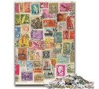 Puzzles de Timbres-Poste Vintage pour Adultes, 1000 pièces, Jouets addictifs pour stimuler Le Cerveau et cultiver la Patience Une œuvre d'art (50x75cm)