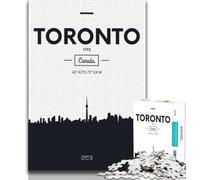 Puzzles de Toronto Ontario pour Adultes et Adolescents, 1 000 pièces, Jouet éducatif et décompressant, idéal comme Cadeau, 38x26cm