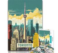 Puzzles de Toronto pour Adultes et Adolescents, Aidez Le Cerveau à exercer des Jouets addictifs pour cultiver la Patience, Excellent Cadeau 50x75cm