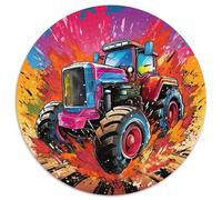 Puzzles de tracteurs colorés pour Adultes, 1 000 pièces, pour la décoration intérieure, l'entraînement cérébral et Les Cadeaux de Noël 67,5 x 67,5 cm