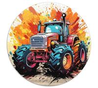 Puzzles de tracteurs colorés pour Adultes, Puzzle de 1 000 pièces pour Adolescents et familles, décoration DIY Parfaite et défi cérébral 67,5 x 67,5 cm