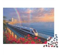 Puzzles de Train paysager : Un Passe-Temps agréable, l’Outil Parfait pour créer des Liens. 300 pièces (40 x 28 cm)