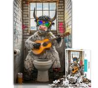 Puzzles de Vaches des Highlands pour Adolescents, 1 000 pièces, Jeu Familial Anti-Stress, défi Difficile, Cadeaux du Père Noël Secret 50x75cm