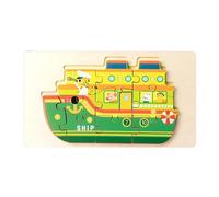 Puzzles de véhicules pour enfants, puzzles de bus scolaires | Puzzles éducatifs de camion de pompiers - Navire de croisière amusant, théaser cérébral pour enfants compétences motrices fines, forme de