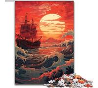 Puzzles de Vieux navires dans l'océan pour Adultes et Adolescents, Jeu Stimulant, idéal comme Cadeau pour Toute la Famille (26x38cm)