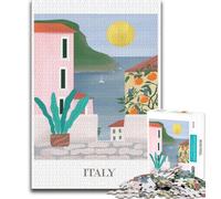 Puzzles de Villes côtières Italiennes pour Adolescents 1000 pièces, aident Le Cerveau à exercer des Jouets addictifs pour cultiver la Patience Convient aux Couples 50x75cm