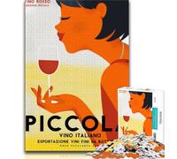 Puzzles de vins Italiens Vintage pour Adultes et Adolescents, Jeu Stimulant et Jeu Familial idéal comme Cadeau pour Toute la Famille 50x75cm