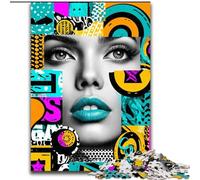 Puzzles de Visage Artistique pour Adultes, Assemblage de Motifs, à Offrir en Cadeau à Toute la Famille, adaptés aux Adultes et aux Enfants de 14 à 26 x 38 cm.