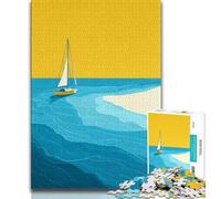 Puzzles de voiliers Abstraits 1000 pièces pour Adultes, Jeu Stimulant et Jeu Familial idéal comme Cadeau pour Toute la Famille 50x75cm