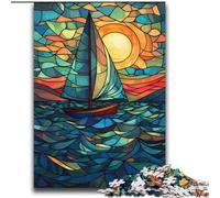 Puzzles de voiliers en vitrail pour Adultes et Adolescents, pour Un Moment de détente à la Maison Chaque pièce est Unique - Jeu Familial Stimulant et Amusant (70x100cm)