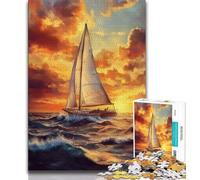 Puzzles de voiliers naviguant sur la mer pour Adultes et Adolescents, Puzzle de 1000 pièces, Aide Le Cerveau à exercer des Jouets addictifs pour cultiver la Patience, Une œuvre d'art 75x50cm