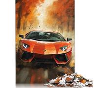 Puzzles de Voitures de Sport artistiques de 500 pièces pour Adultes, Puzzles en Bois, Casse-têtes pour Enfants, 500 pièces (52 x 38 cm)