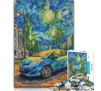 Puzzles de Voitures de Sport Ciel étoilé pour Adultes 1000 Puzzles, Jeu Stimulant et Jeu Familial avec des pièces de Formes aléatoires entièrement emboîtables 38x26cm