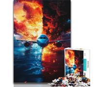Puzzles de Voitures de Sport de Glace et de feu pour Adolescents, Puzzle de 1 000 pièces, Jeu Familial Anti-Stress, défi Difficile, Cadeaux du Père Noël Secret (38x26cm)