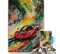 Puzzles de Voitures de Sport pour Adultes et Adolescents, 1 000 pièces, Jouets éducatifs et éducatifs, Jeux familiaux avec Affiche et fiche de Questions-réponses Assorties, 38x52cm