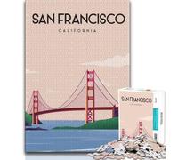 Puzzles de Voyage à San Francisco 1000 pièces pour Adultes, Difficiles à réaliser mais Amusants et Humoristiques, décoration d'intérieur et Cadeaux Uniques 50x75cm