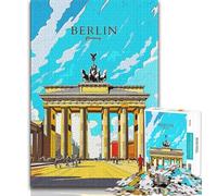 Puzzles de Voyage Allemagne Berlin 1000 pièces pour Adultes, Cadeaux, Vacances à la Maison, Tuer Le Temps, Chaque pièce est Unique - Jeu Familial Stimulant et Amusant 38x26cm
