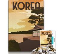 Puzzles de Voyage Autour du Monde 1000 pièces pour Adultes, Jeu Stimulant et Jeu Familial avec pièces entièrement emboîtables de Formes aléatoires 50x75cm