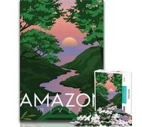 Puzzles de Voyage Autour du Monde 1000 pièces pour Adultes, Jeu Stimulant et Jeu Familial avec pièces entièrement emboîtables de Formes aléatoires 50x75cm