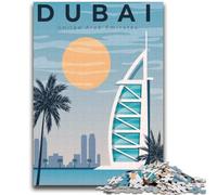 Puzzles de Voyage pour Adultes et Adolescents, Ville de Dubaï, Émirats Arabes Unis Stimulez Votre Cerveau grâce à Ces Jouets addictifs Qui stimulent la Patience Excellent Cadeau (70x100cm)