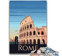 Puzzles de Voyage Rome Italie pour Adultes 1000 pièces, Jouets éducatifs et Anti-Stress, adaptés à la décoration de Bureau (38x52cm)