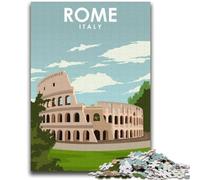 Puzzles de Voyage Rome Italie pour Adultes, Art intéressant, réduction du Stress, liste de souhaits avec Père Noël, pour Les 14 Ans, 2000 pièces (70x100cm)