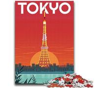 Puzzles de Voyage Tokyo Japon JP pour Adolescents, Jeu Stimulant et Jeu Familial, Collection d'artistes, Beaux-Arts pour Les 14 Ans et Plus, 2000 pièces (70x100cm)