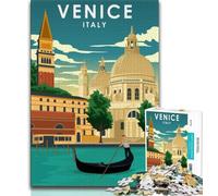 Puzzles de Voyage Venise Italie 1000 pièces pour Adolescents, Difficiles à compléter mais Amusants et Humoristiques, décoration d'intérieur et Cadeaux Uniques 50x75cm