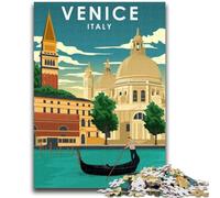Puzzles de Voyage Venise Italie pour Adultes 1000 pièces, Jeu éducatif et Stimulant pour Toute la Famille pour Anniversaire et Noël 1000 pièces (50x75cm)