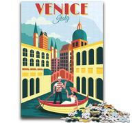 Puzzles de Voyage Venise, Italie, pour Adultes et Adolescents, 1000 pièces, défi d'intelligence cérébrale, Jouets addictifs, Cadeaux d'anniversaire pour Les 14 Ans et Plus, 2000 pièces (70x100cm)