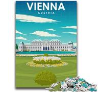 Puzzles de Voyage Vienne Autriche pour Adolescents 1000 pièces, Parfaits pour Les soirées Jeux, Jouet coloré pour la Maison, Cadeau 1000 pièces (26x38cm)