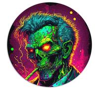 Puzzles de Zombies Gangsters en Costume pour Adultes, 1000 pièces, Puzzle Rond de 1000 pièces, idée Cadeau d'anniversaire, Jeu de réflexion Stimulant 67,5 x 67,5 cm
