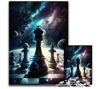 Puzzles d'échecs Battle of Kings 1000 pièces pour Adultes Puzzles Difficiles pour Adultes Décoration Artistique DIY Parfaite ou Cadeau d'anniversaire 1000 pièces (38x26cm)