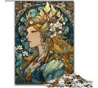 Puzzles Déesse du vitrail pour Adolescents, 1000 pièces, Jouets éducatifs et éducatifs, Jeux familiaux avec Affiche et fiche de Questions-réponses (50x75cm)