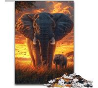 Puzzles d'éléphants d'Afrique pour Adultes, modèle à Assembler, à Offrir en Cadeau à Toute la Famille, adaptés aux Enfants de 14 à 50 Ans, 75cm