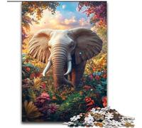 Puzzles d'éléphants de la Jungle pour Adultes et Adolescents, Jeu Familial Anti-Stress, défi Difficile, Superbes Cadeaux et Jouets (26x38cm)