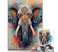 Puzzles d'éléphants fantastiques pour Adultes, Difficiles à compléter, mais Amusants et Humoristiques, Cadeau d'anniversaire, Cadeaux, Art Mural 38x26cm