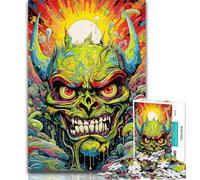 Puzzles Démons Squelettes pour Adolescents 1000 pièces, Jouet éducatif intellectuel décompressant, Superbes Cadeaux et Jouets 26x38cm