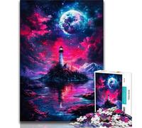 Puzzles Dengta Under The Blood Moon 1000 pièces pour Adolescents, Jeu Stimulant et Jeu Familial avec des pièces entièrement emboîtables de Formes aléatoires 38x26cm