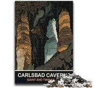 Puzzles des Grottes de Carlsbad pour Adolescents, 1000 pièces, Jeu Stimulant et Familial avec Affiche et fiche de Questions-réponses Assorties (1000 pièces, 50x75cm)