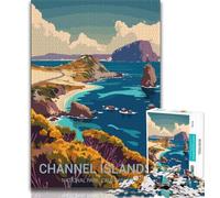 Puzzles des îles Anglo-Normandes 1000 pièces pour Adolescents, Jeux éducatifs, décoration d'intérieur, à Offrir en Cadeau pour Toute la Famille, 75x50cm
