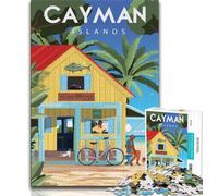 Puzzles des îles Caïmans 1000 pièces pour Adolescents, Jeu Stimulant et décoration Murale familiale, Cadeaux d'anniversaire et de Noël Uniques 38x26cm