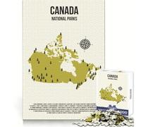 Puzzles des Parcs nationaux du Canada,1000 pièces,pour Adolescents,stimule la mémoire,Loisirs légers,Bords Nets,Cadeau saisonnier (50x75cm)