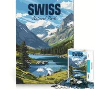 Puzzles des Parcs nationaux suisses pour Adolescents, 1000 pièces, Jeu de logique et de réflexion, Calme et Amusant, Bords Lisses, Cadeau d'anniversaire 50x75cm