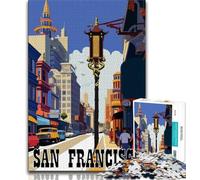 Puzzles des Rues de San Francisco pour Adultes et Adolescents, Jeux éducatifs, Anti-Stress, Cadeaux et Jouets de qualité 38x26cm