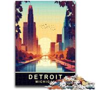 Puzzles Détroit, Michigan, pour Adultes, 1000 pièces, Cadeau d'anniversaire, décoration Murale pour 14 Ans et Plus (50x75cm)