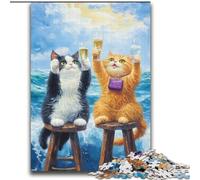 Puzzles Deux Chats 2000 pièces pour Adolescents, Jeu Familial Anti-Stress, défi Difficile, Cadeaux pour Amis et Famille (70x100cm)