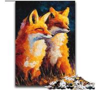 Puzzles Deux Renards pour Adultes et Adolescents, Cadeau d'anniversaire, décoration Murale pour Les 14 Ans et Plus (70x100cm)